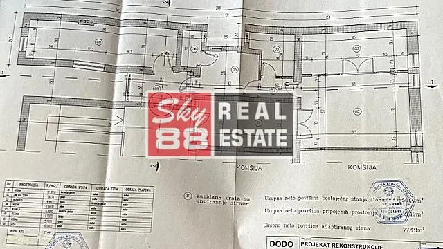 Prodaja, dvosoban stan, 77m², Stari Grad, Beograd
