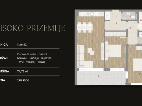 Sale, two bedroom apartment, 75m², Muo, Kotor - image 6