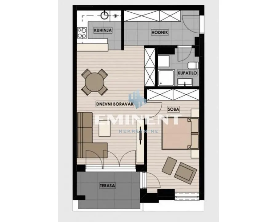 Izdavanje, dvosoban stan, 62m², Novi Beograd Blok 65, Novi Beograd Sve Podlokacije