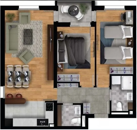 Prodaja, dvosoban stan, 72m², New City, Podgorica