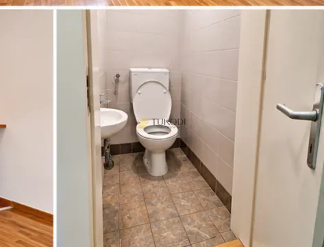 Manje kupatilo sa wc šoljom i umivaonikom. - image 8