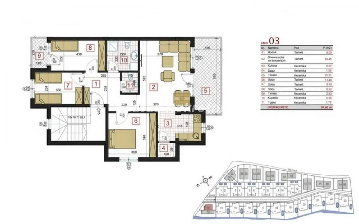 Prodaja, četvorosoban stan, 85m², Petrovaradin, Novi Sad