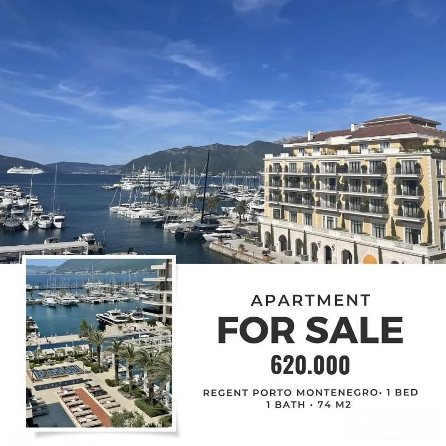 Prodaja, jednosoban stan, 74m², Porto Montenegro, Tivat