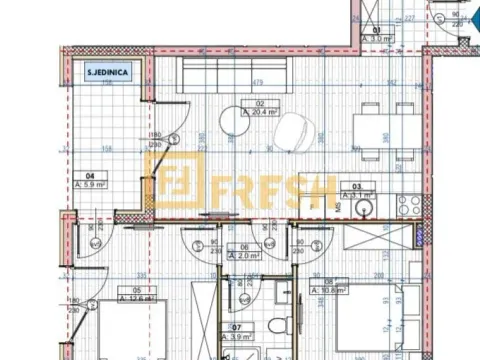 Sale, two bedroom apartment, 61m², Ljubović, Podgorica - image 4