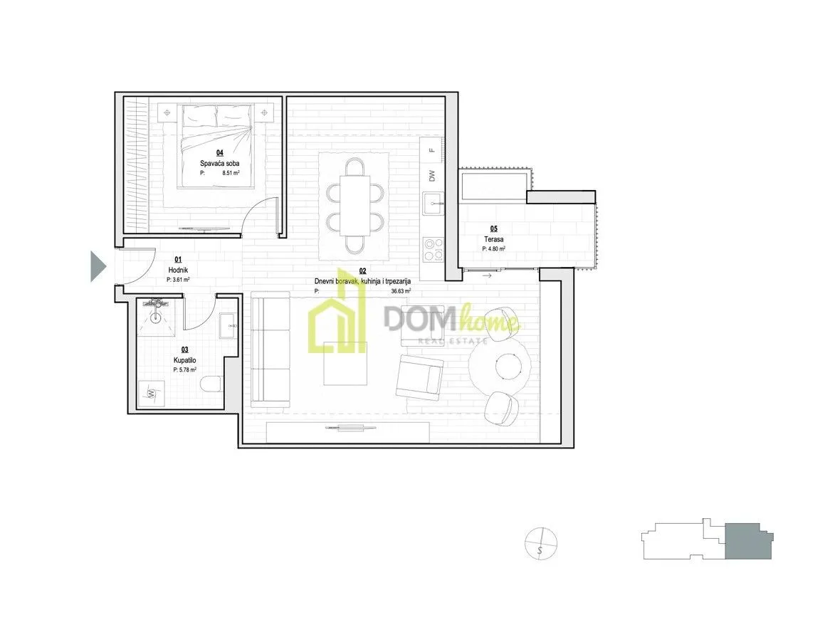 Sale, one bedroom apartment, 59m², Kolašin, Crna Gora