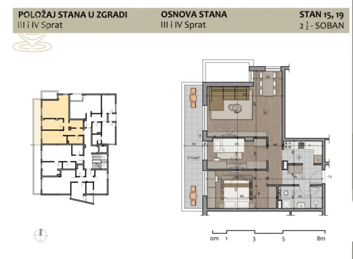 Prodaja, dvosoban stan, 58m², Medijana, Niš