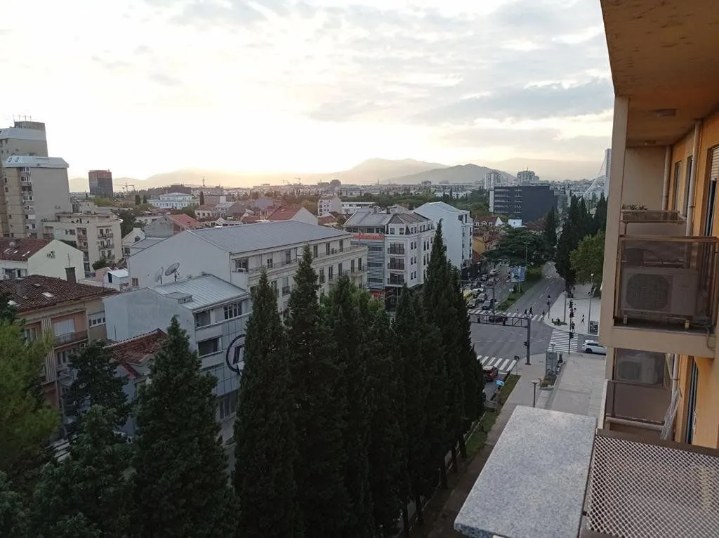View from the terrace on the city and surrounding streets.
