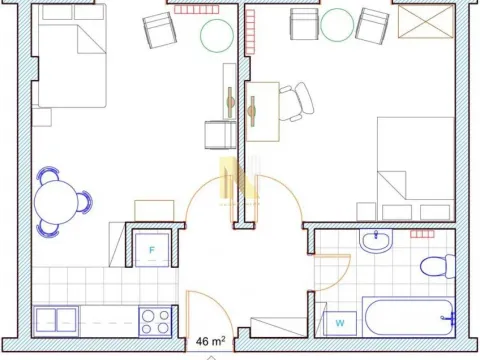 Rent, two bedroom apartment, 44m², Bulevar Oslobodjenja, Novi Sad Sve Podlokacije - image 13