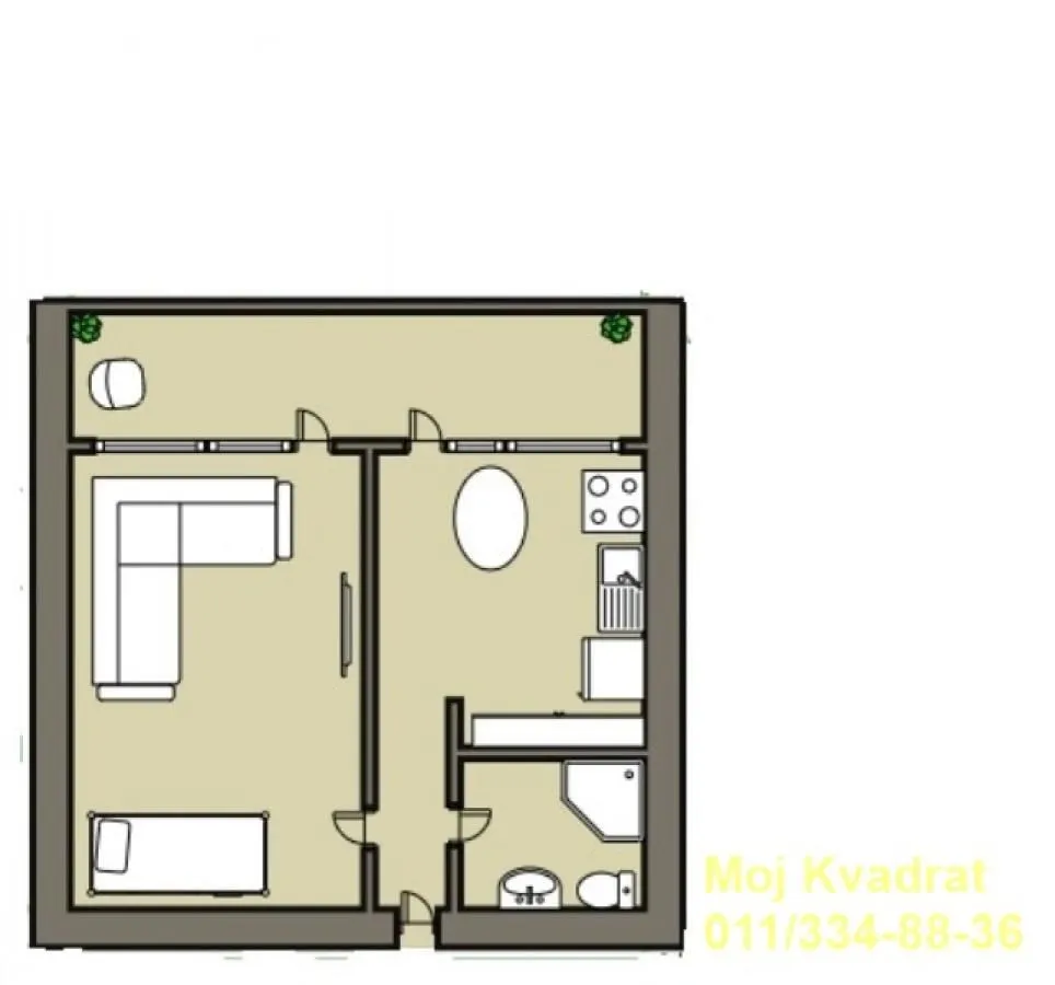 Sale, one bedroom apartment, 47m², Palilula Sve Podlokacije, Beograd