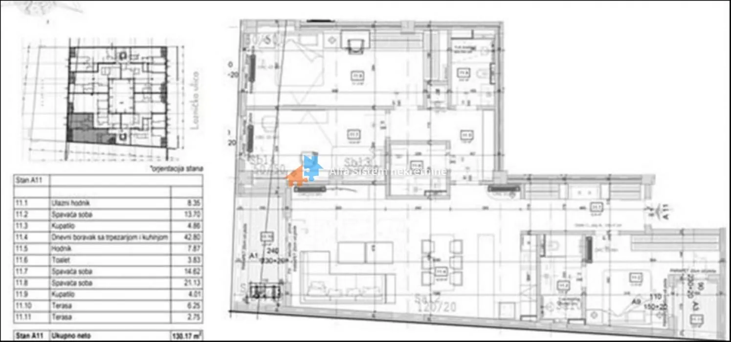 Rent, three bedroom apartment, 87m², Novi Beograd Blok 64, Novi Beograd Sve Podlokacije