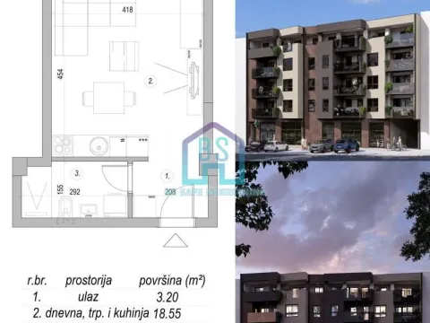 Prodaja, garsonjera, 26m², Mišeluk, Petrovaradin - image 2