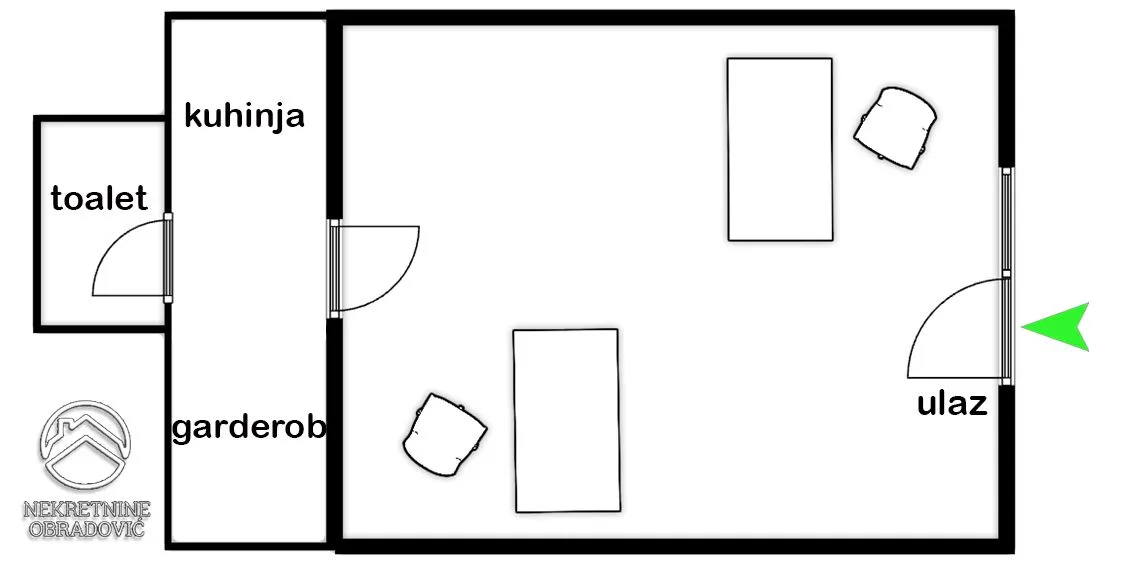 Sale, office space, 24m², Savski Venac, Beograd