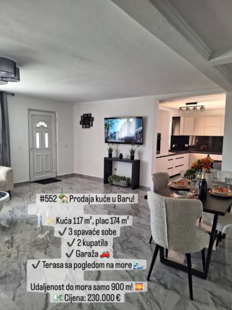 Prodaja, kuća, 117m², Bar, Crna Gora