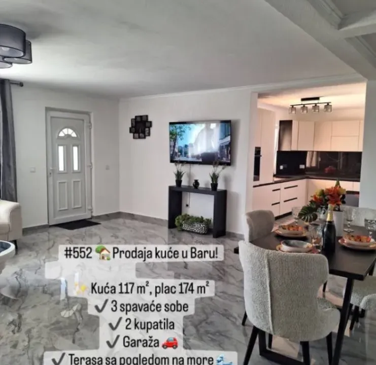 Sale, house, 117m², Bar, Crna Gora