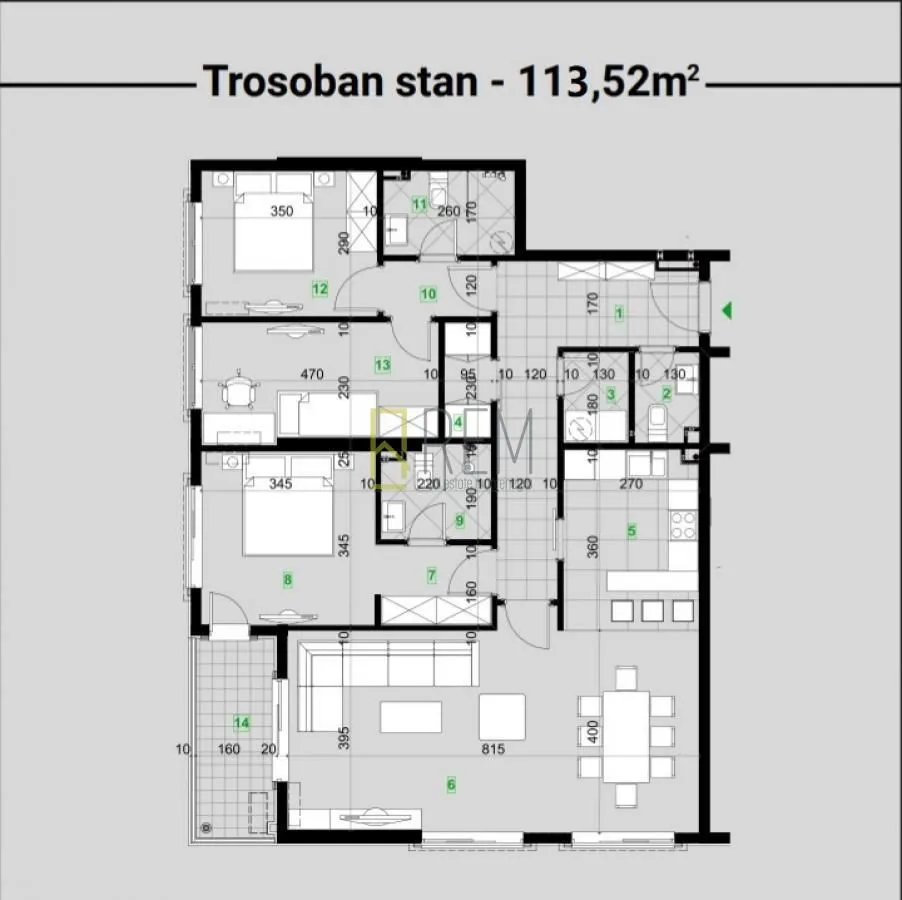 Rent, office space, 113m², Dalmatinska ulica, Podgorica