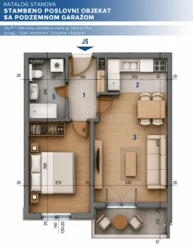 Prodaja, jednosoban stan, 41m², Stari Aerodrom, Podgorica - image 9