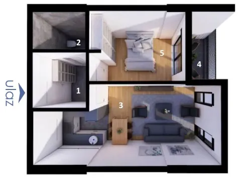 Prodaja, jednosoban stan, 51m², Ljubović, Podgorica - image 5