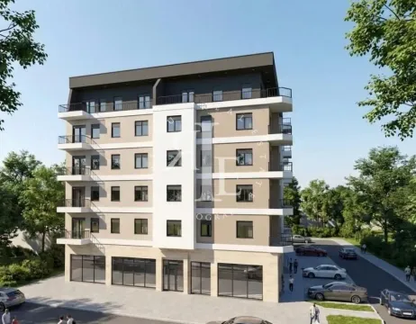 Spoljašnji izgled moderne stambene zgrade sa terasama i parkingom u okruženju. - image 9