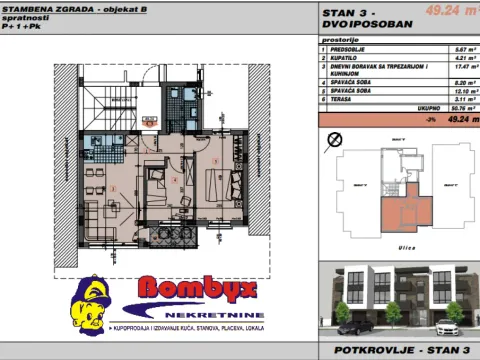 Prodaja, dvosoban stan, 42m², Adice, Novi Sad Sve Podlokacije - image 5