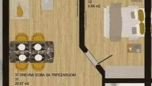 Sale, one bedroom apartment, 47m², Centar, Bar
