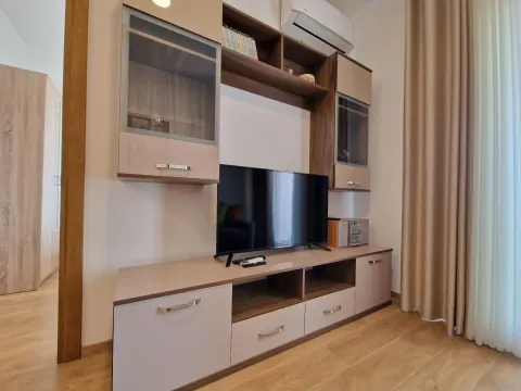 Dnevna soba sa drvenim namještajem i televizorom. - image 24