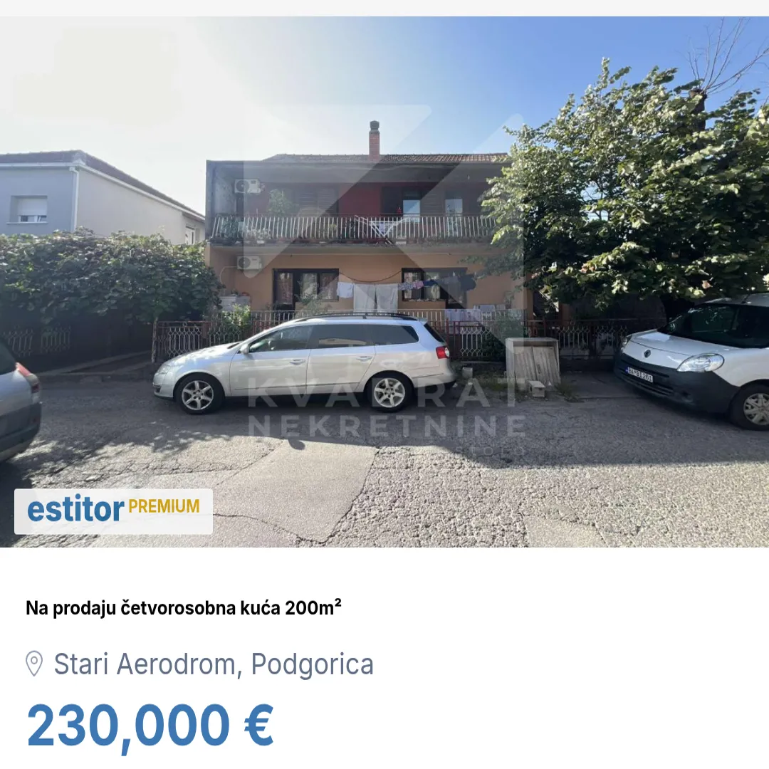 Sale, house, 200m², Stari Aerodrom, Podgorica