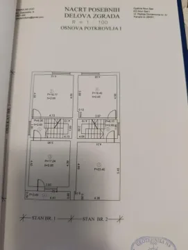 Osnova potkrovlja prikazuje raspored prostorija i dimenzije. - image 5