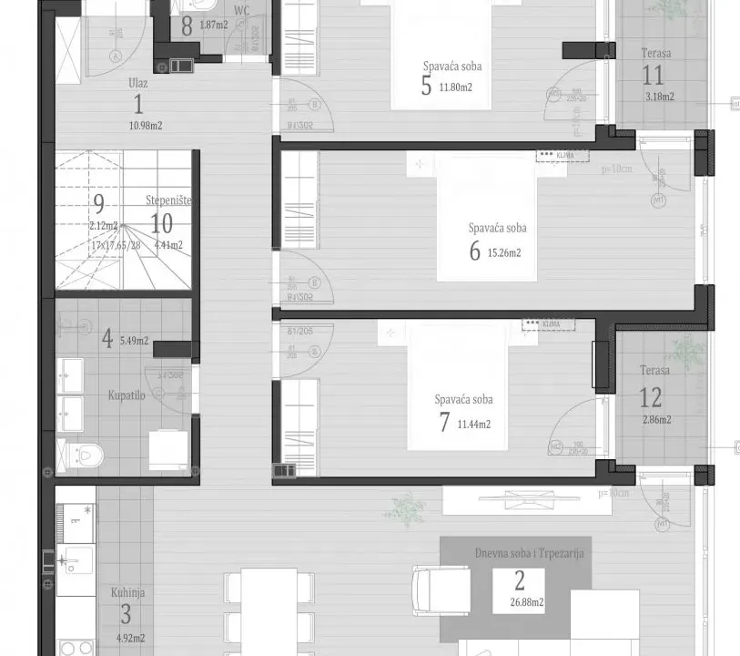 Prodaja, četvorosoban stan, 87m², Telep, Novi Sad Sve Podlokacije