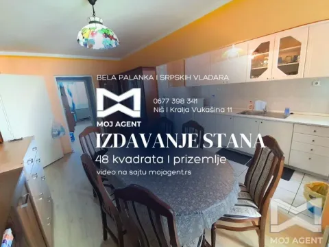 Izdavanje, dvosoban stan, 47m2, Bela Palanka Izdavanje, dvosoban stan, 47m2, Bela Palanka