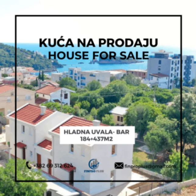 Prodaja, kuća, 184m², Hladna Uvala, Bar