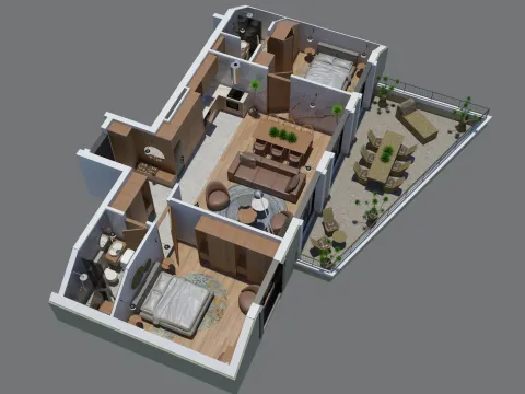 Sale, two bedroom apartment, 104m², Zabjelo, Podgorica - image 4