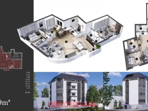 Sale, three bedroom apartment, 91m², Denkova Basta, Zvezdara Sve Podlokacije - image 2