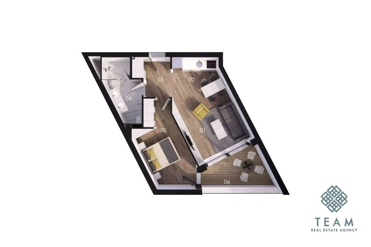 Sale, one bedroom apartment, 54m², Bečići, Budva