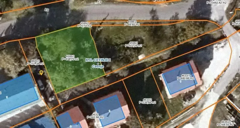 Sale, land lot, 510m², Cetinje, Crna Gora