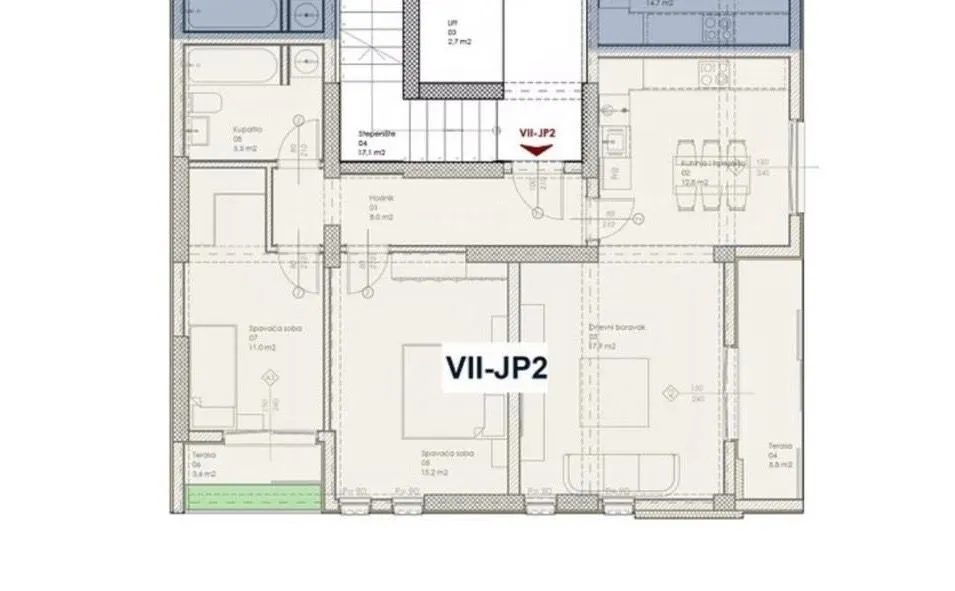 Sale, two bedroom apartment, 79m², Ilino, Bar