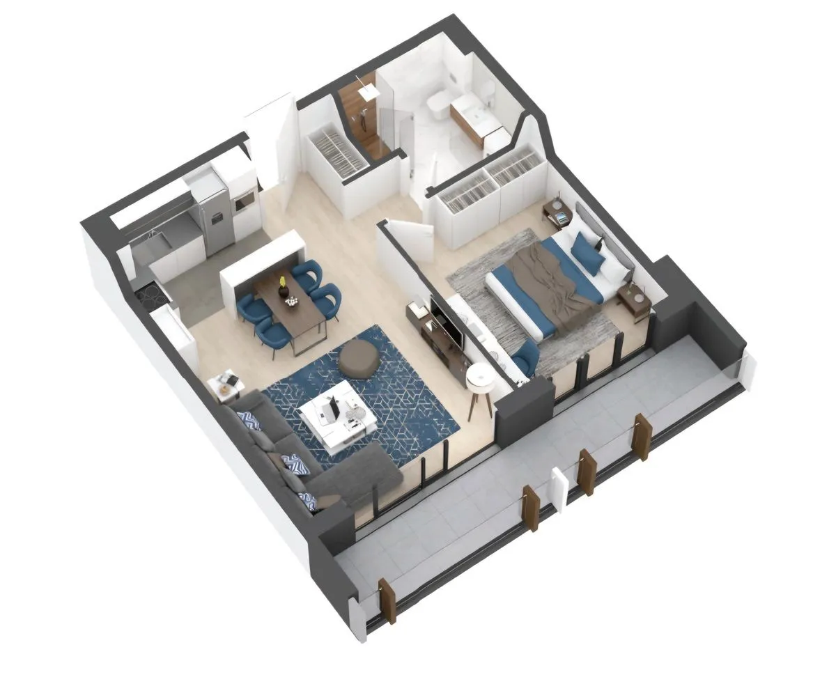 Sale, two bedroom apartment, 59m², Novi Beograd Blok 25, Novi Beograd Sve Podlokacije
