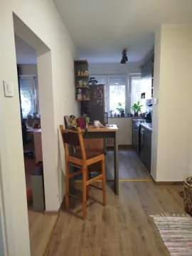 Pogled na kuhinju sa trpezarijskim stolom i stolicom. - image 3