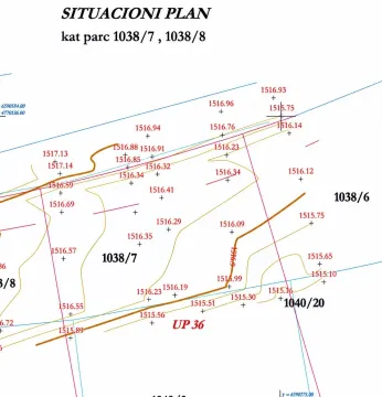 Situacioni plan katastarskih parcela sa ucrtanim granicama. - image 4