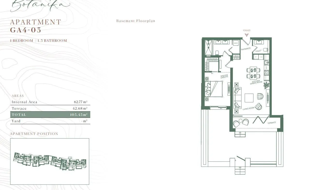 Sale, one bedroom apartment, 105m², Luštica, Tivat