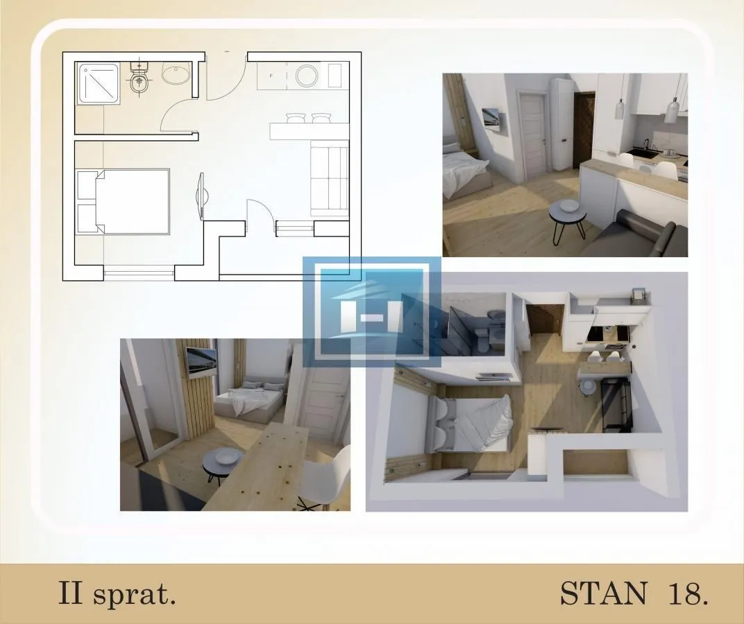 Prodaja, garsonjera, 23m², Aqua park, Jagodina