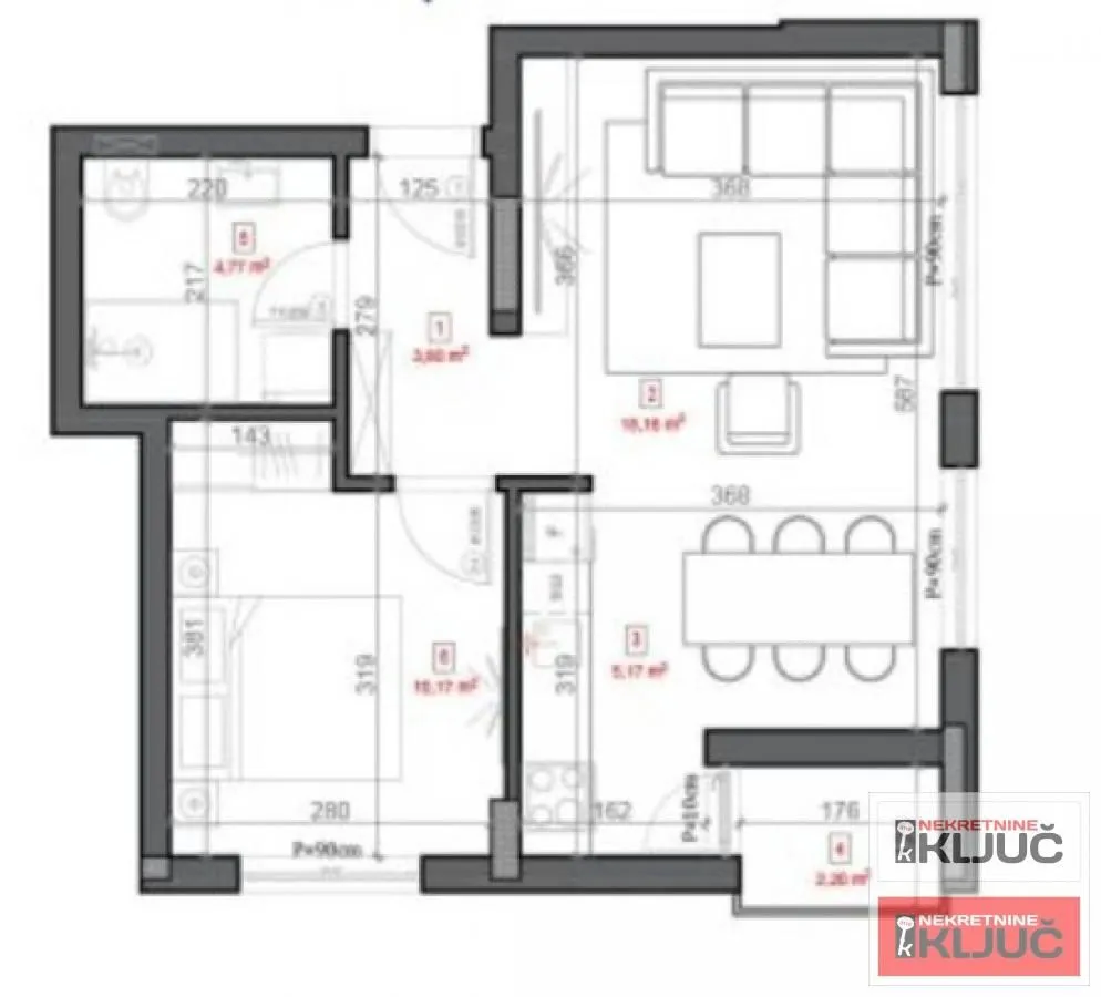 Sale, two bedroom apartment, 43m², Sremska Kamenica, Petrovaradin