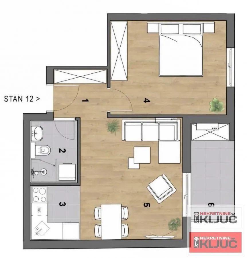 Prodaja, dvosoban stan, 47m², Bulevar patrijarha Pavla, Novi Sad Sve Podlokacije