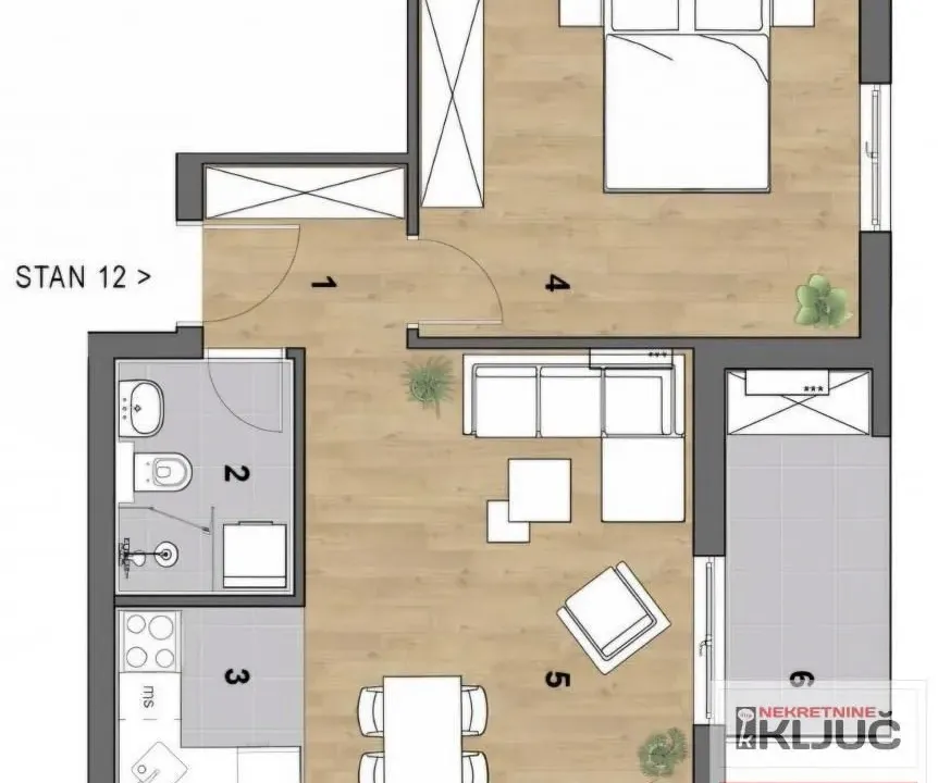 Sale, two bedroom apartment, 47m², Bulevar patrijarha Pavla, Novi Sad Sve Podlokacije