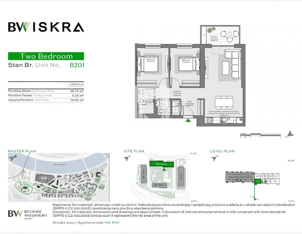 Prodaja, trosoban stan, 77m², Savski Venac, Beograd