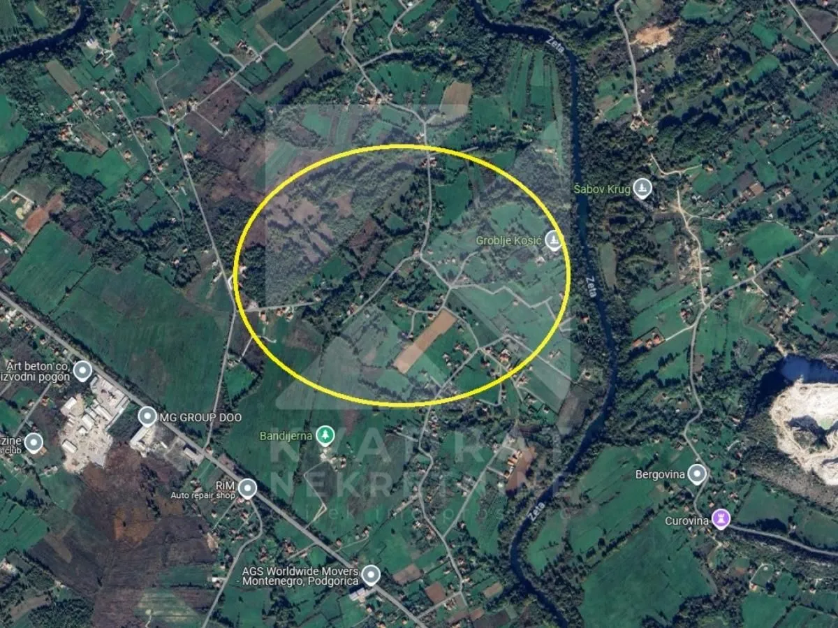 Prodaja, plac, 2182m², Kosić, Danilovgrad