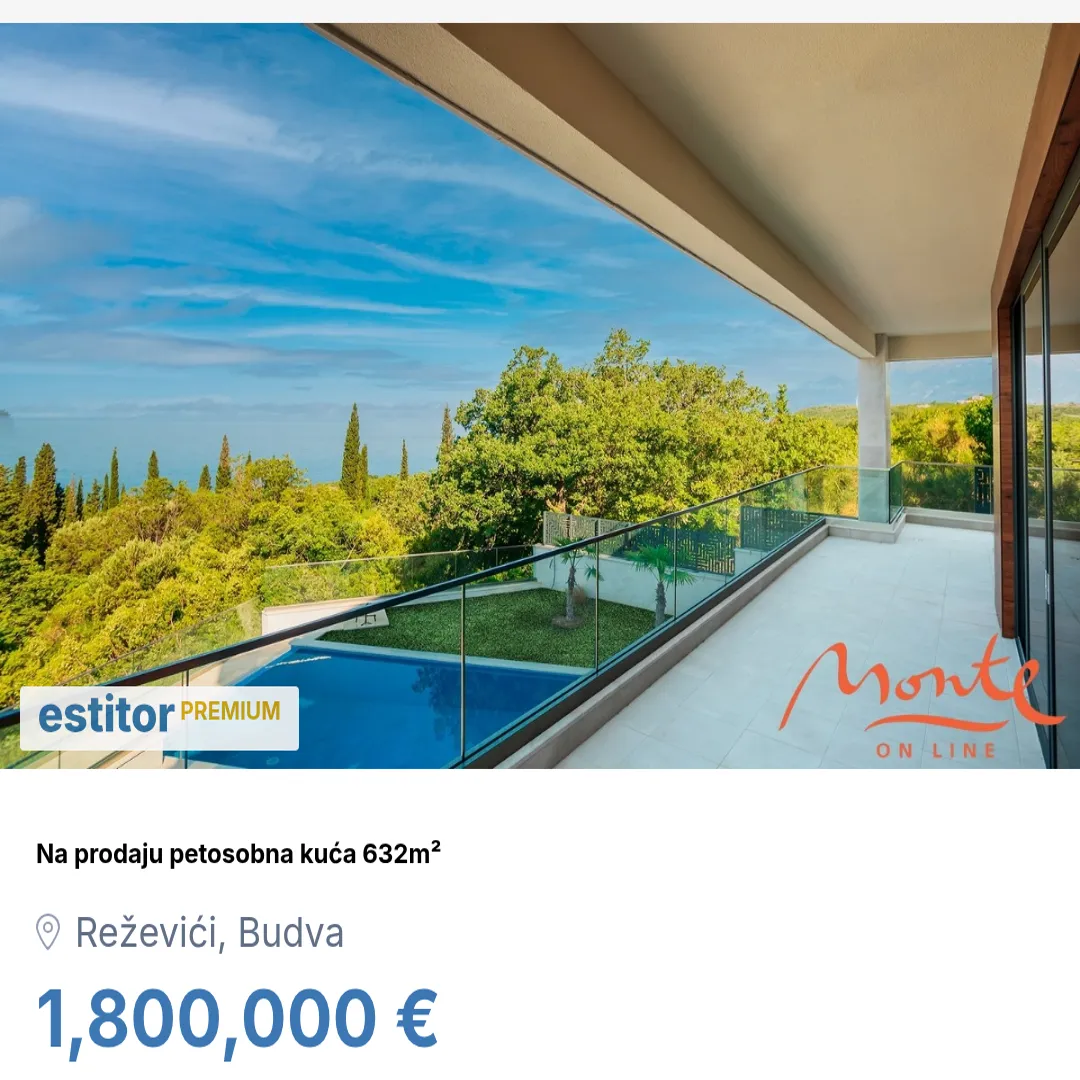 Prodaja, kuća, 632m², Reževići, Budva