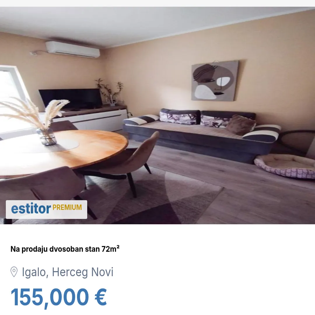 Sale, two bedroom apartment, 72m², Igalo, Herceg Novi