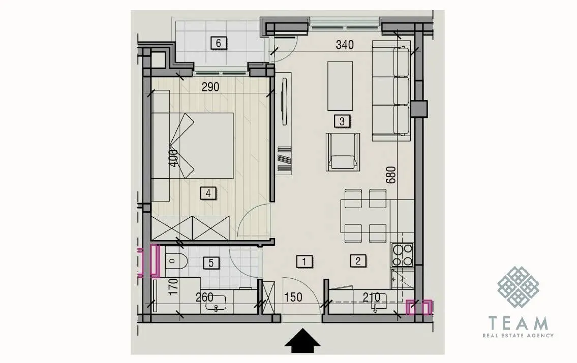Sale, one bedroom apartment, 41m², Centar, Kolašin