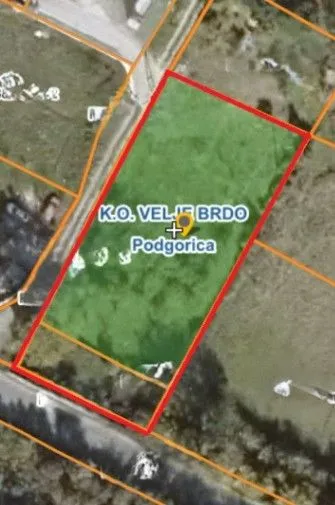 Prodaja, plac, 1665m², Velje Brdo, Podgorica