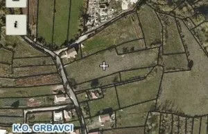 Satelitski snimak katastarske parcele u Grbavcima.